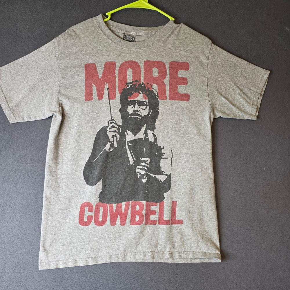 Saturday Night Live More Cowbell Christopher Walken Graphic T-Shirt Gray Medium